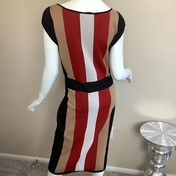 NY & C New York & Company Striped Knit Multicolor Dress - Picture 5 of 7